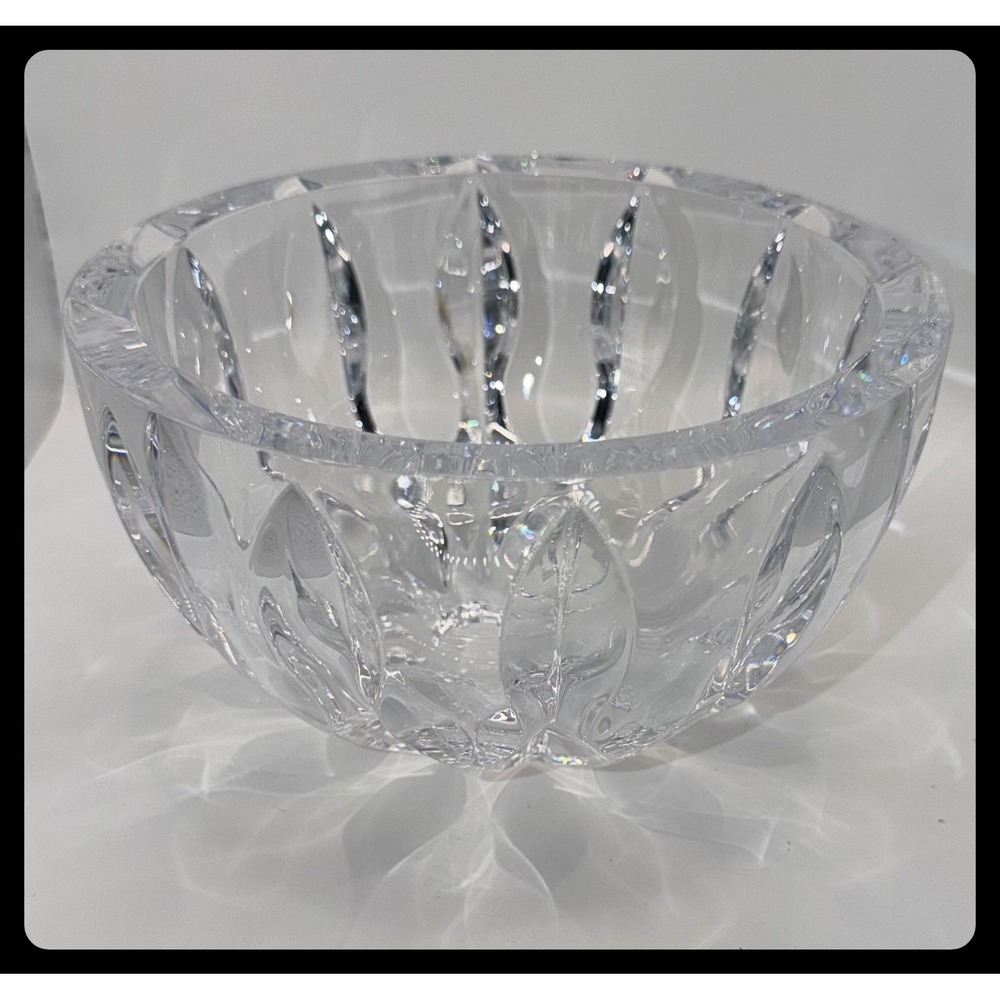 Rogaska Crystal Bowl Home Decor Clear Cut Glass Centerpiece Dish